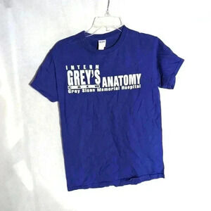 Grey's Anatomy Intern TV Series shirt blue sz S
